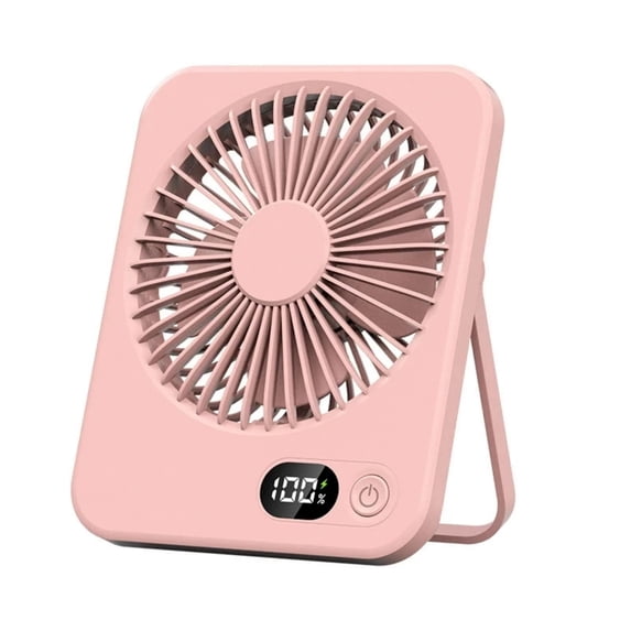 Desk Fan with Digital Display Quiet Foldable Portable Handheld for Office Use