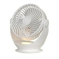 thumbnail image 1 of Desk Fan with Night Light Table Desktop Air Circulator Fan Small Powerful with 3 Speed Adjustable Tilt for Home Dorm Office Bedroom Kitchen (White), 1 of 6