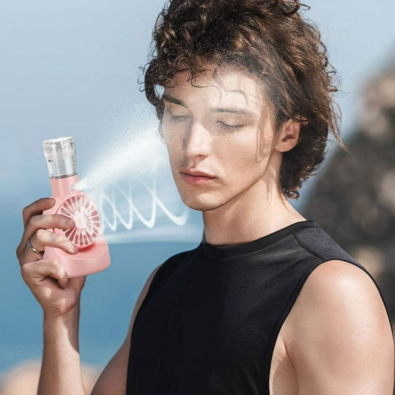 Desk Fans Clearance, Outdoor Portable Home Office Desktop Humidification Mini Handheld Spray Small Fan