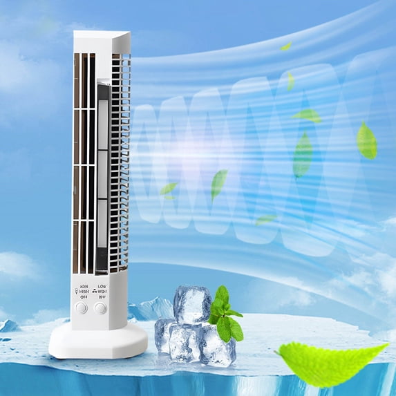 Desk Fans Clearance, Tower Shaped Bladeless Mini Fan USB Tower Fan Household Convenient Desktop Fan