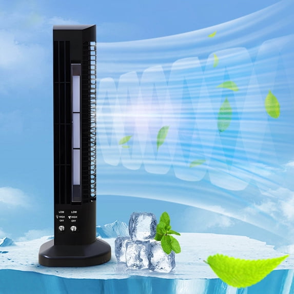 Desk Fans Clearance, Tower Shaped Bladeless Mini Fan USB Tower Fan Household Convenient Desktop Fan