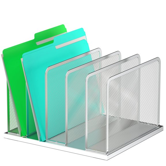 Desk File Organizer Upright Mesh Desktop Organizer File Sorter Office Organization File Holder for Home, Office & Classroom