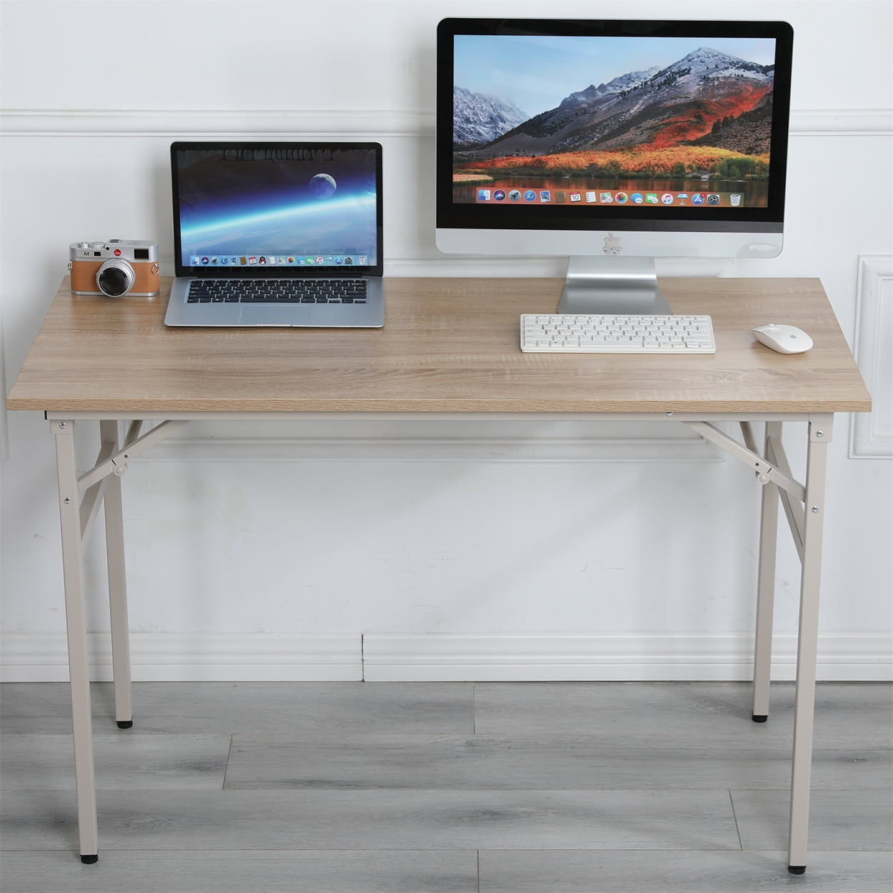 Desk, Folding Table, Computer Desk with Adjustable leg pad, Home Office Desks, Gaming Desk, 31