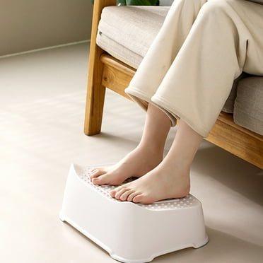 Under Desk Foot Rest with Massage Beads - Ergonomic Adjustable Footrest for Office & Home - 180° Rocking Design - Anti-Slip Base - 12.6" x 9" - Black/White/Gray