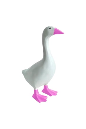 Desk Goose Key Holder, Cute Desktop Goose Statue Resin Duck Figurine, 7" Funny Keychain Hanger for Home Office Desk Decor