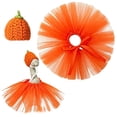 thumbnail image 1 of Desk Goose Outfits 7 Inch Halloween Costumes for Goose Statue,Desk Goose Clothes with Knitting Hat Tutu Dress for Thanksgiving Halloween Decorations Indoor(Orange), 1 of 9