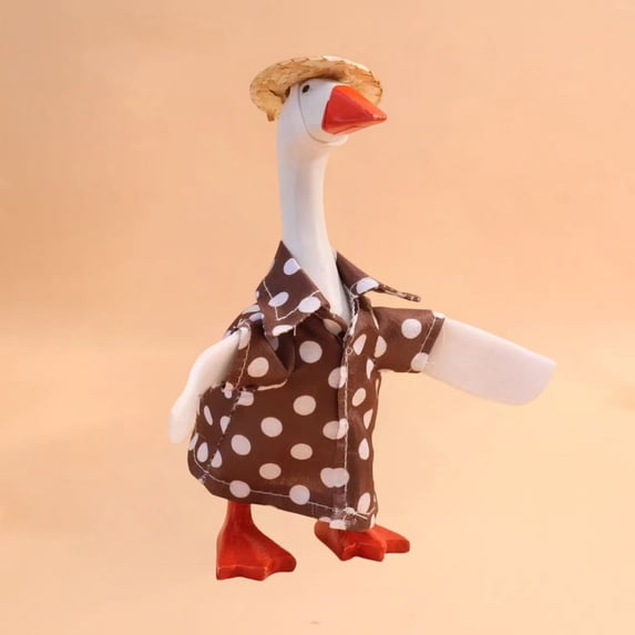 Desk Goose Outfits 7 Inches Clothes for Mini Magnetic Porch Goose Statue, Cute Knitting Geese Decor Accessories