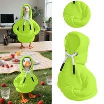 Desk Goose Outfits Hoodies Tabletop Goose Mini Porch Goose Fluorescent Green , 13x14.5 cm