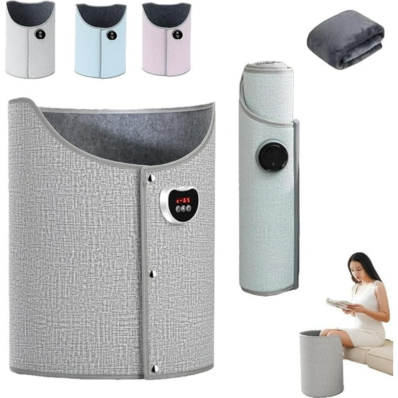 Under Desk Heater with Digital Display & Soft Skin-Friendly Fleece,5-Second Quick Heating,8 Speed Adjustment,360° Fully Enclosed Heating,Portable Folding Electric Leg & Foot Warmer for Office