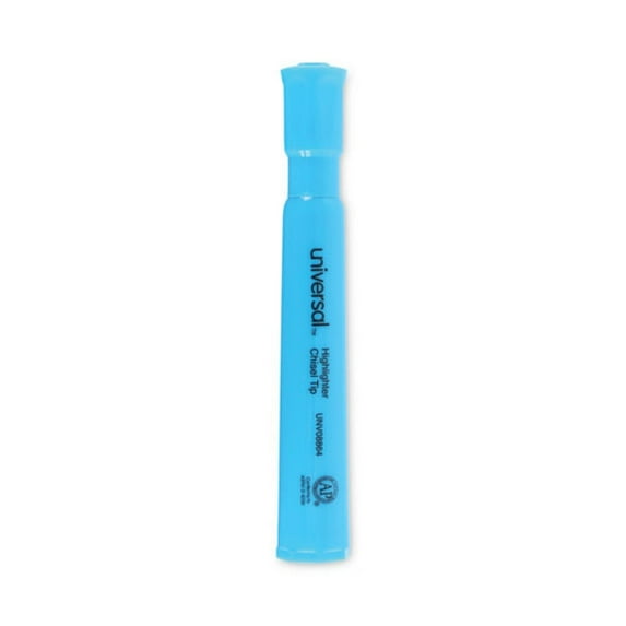 Fluorescent , Chisel Tip Desk Highlighters - Blue (1 Dozen)