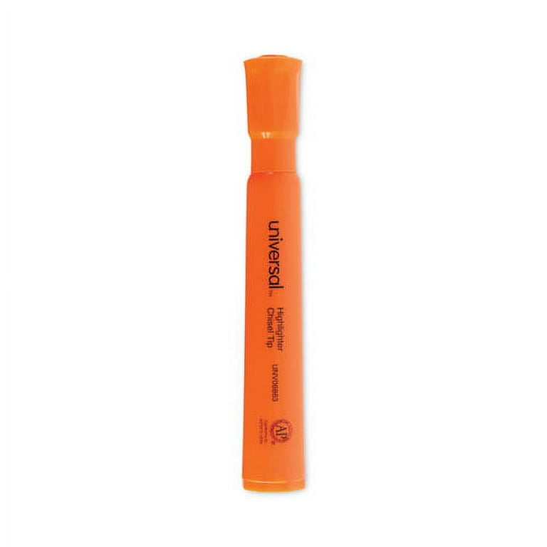 Desk Highlighters, Fluorescent Orange Ink, Chisel Tip, Orange Barrel, Dozen Desk Highlighters, Fluorescent Orange Ink, Chisel Tip, Orange Barrel, Dozen