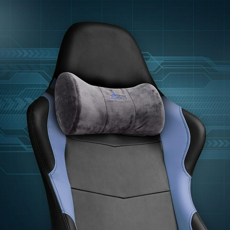 Desk Jockey Gaming Chair Head Pillow Clinical Grade Memory Foam Gaming Chair Neck Pillow Fully Adjustable Neck Support for Comfortable and Smooth