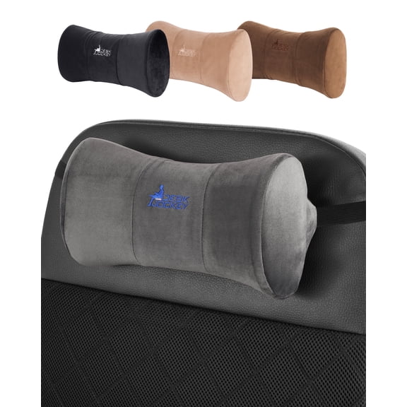 Desk Jockey Recliner Neck Pillow - Memory Foam Headrest Cushion for Neck Pain Relief and Cervical Support - Ergonomic Design Alleviates Muscle Stiffness and Ensures