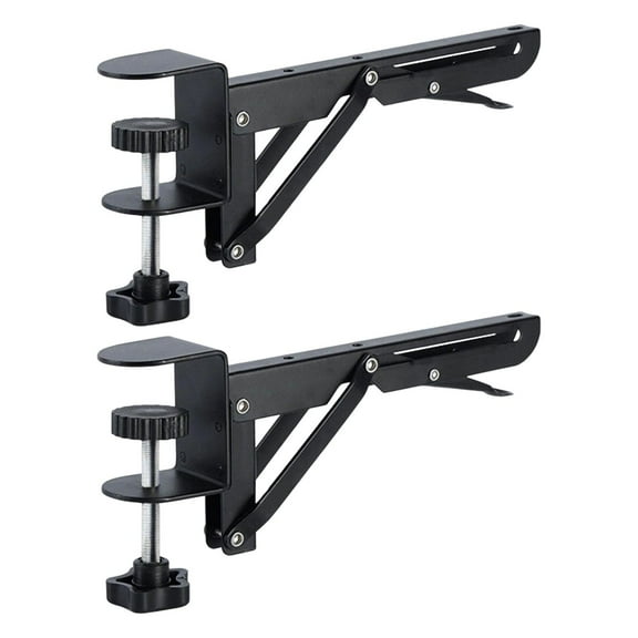 under Desk Keyboard Tray Adjustable c clamps Foldable Bracket Extended Desk Support Support for Keyboard Platform Pull Out Keyboard Drawer for 1-5cm Thickness