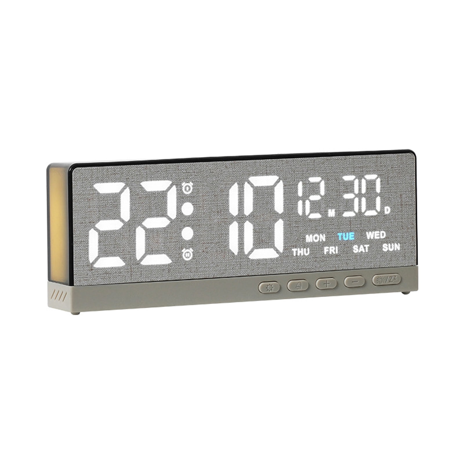 Desk LED Alarm Clock with Easy Read Time Display, Date Weekday Screen ...