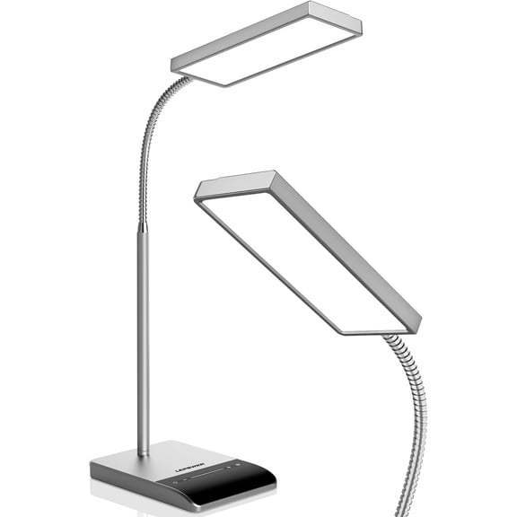 Desk Lamp, 800LM for Office, 12W Reading for Desk, Eye-Caring Light, Touch Table Gooseneck Lamp, 50 Lighting Modes, Bright for , Study (Grey)
