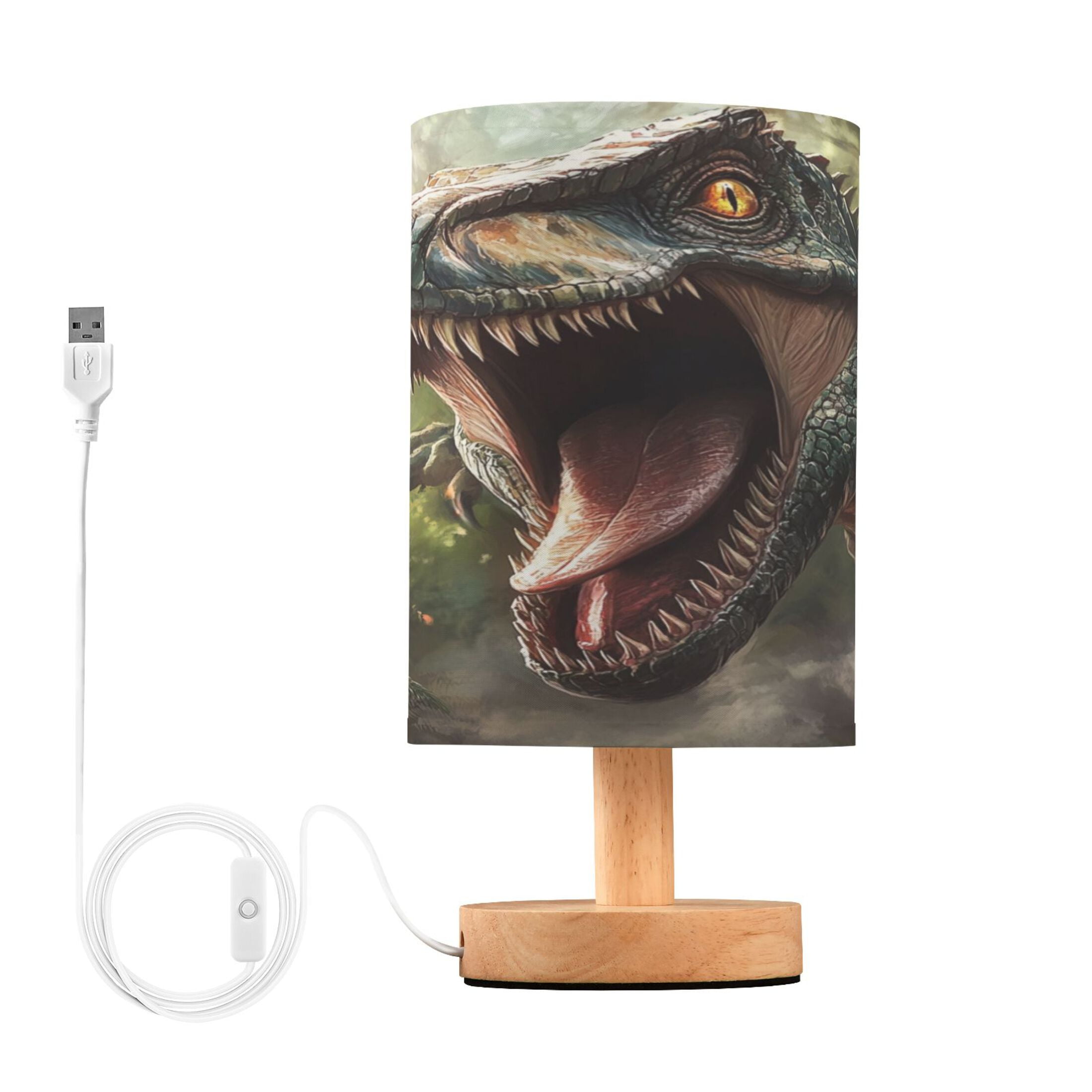 Desk Lamp Bedside Lamp 5.12x9.7In LED Lamp With USB Charging Interface For Bedroom Living Room Office Study Stylish Decoration Cool Cartoon Big Dinosaur