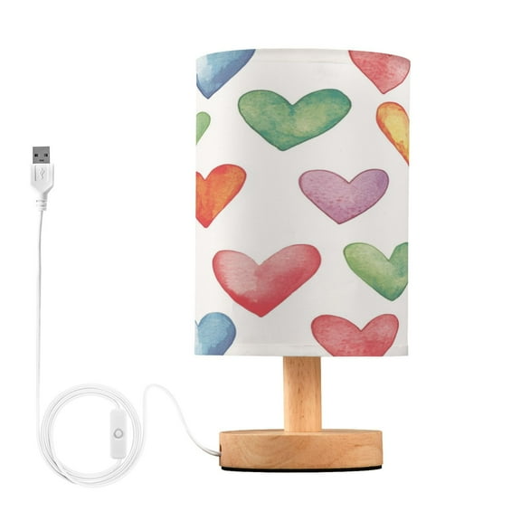 Desk Lamp Bedside Lamp 5.12x9.7In LED Lamp With USB Charging Interface For Bedroom Living Room Office Study Stylish Decoration Valentine's Day Cute Heart