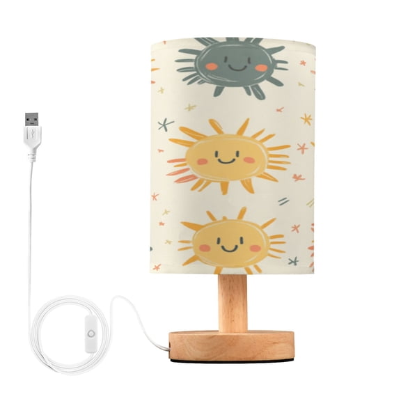 Desk Lamp Bedside Lamp 5.12x9.7In LED Lamp With USB Charging Interface For Bedroom Living Room Office Study Stylish Decoration Cartoon Smiling Sun