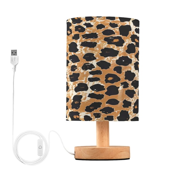 Desk Lamp Bedside Lamp 5.12x9.7In LED Lamp With USB Charging Interface For Bedroom Living Room Office Study Stylish Decoration Leopard Print
