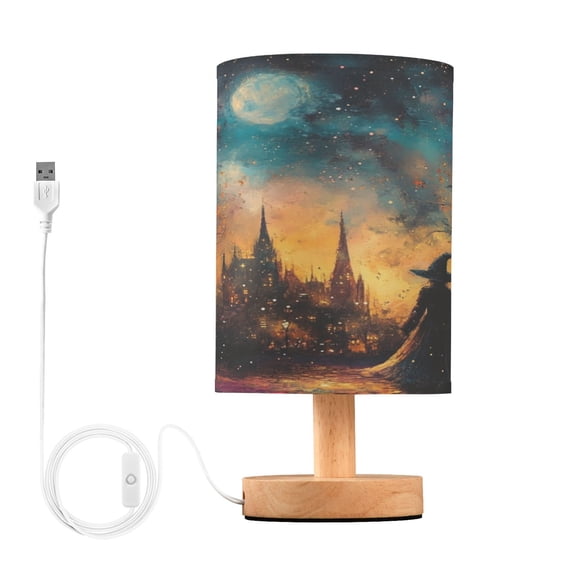 Desk Lamp Bedside Lamp 5.12x9.7In LED Lamp With USB Charging Interface For Bedroom Living Room Office Study Stylish Decoration Magic Witch