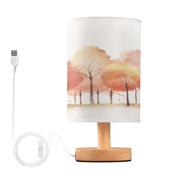Desk Lamp Bedside Lamp 5.12x9.7In LED Lamp With USB Charging Interface For Bedroom Living Room Office Study Stylish Decoration Orange Tree