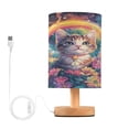thumbnail image 1 of Desk Lamp Bedside Lamp 5.12x9.7In LED Lamp With USB Charging Interface For Bedroom Living Room Office Study Stylish Decoration Pretty Rainbow Cat, 1 of 7