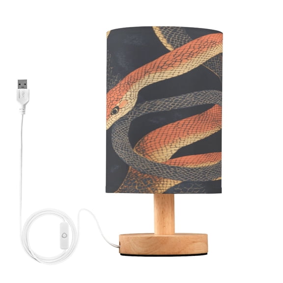 Desk Lamp Bedside Lamp 5.12x9.7In LED Lamp With USB Charging Interface For Bedroom Living Room Office Study Stylish Decoration Pretty Snake