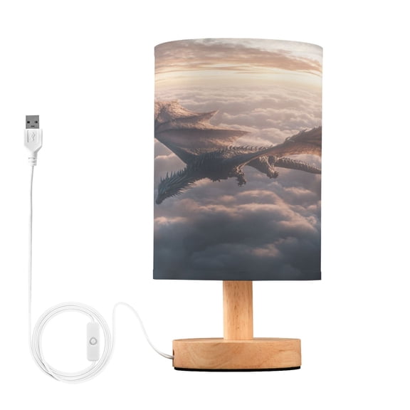 Desk Lamp Bedside Lamp 5.12x9.7In LED Lamp With USB Charging Interface For Bedroom Living Room Office Study Stylish Decoration Sky Dragon