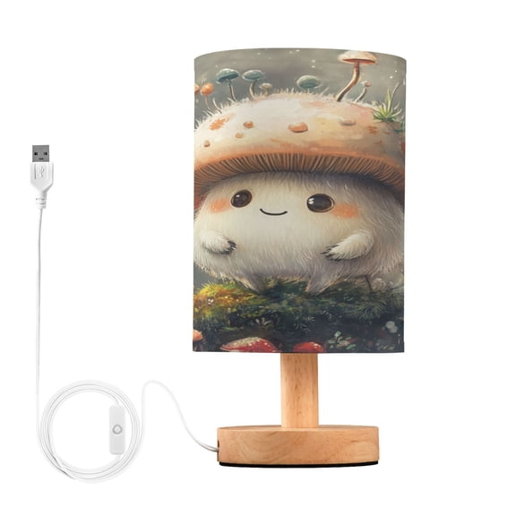 Desk Lamp Bedside Lamp 5.12x9.7In LED Lamp With USB Charging Interface For Bedroom Living Room Office Study Stylish Decoration Super Cool Mushrooms