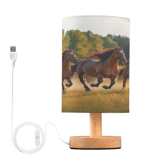 Desk Lamp Bedside Lamp 5.12x9.7In LED Lamp With USB Charging Interface For Bedroom Living Room Office Study Stylish Decoration The Running Horse