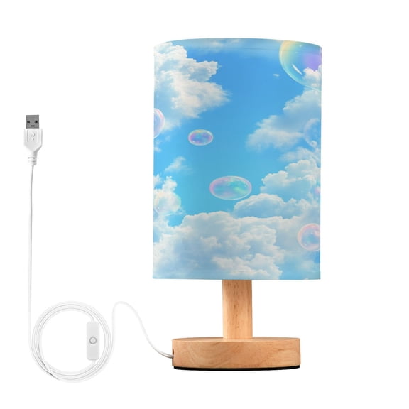 Desk Lamp Bedside Lamp 5.12x9.7In LED Lamp With USB Charging Interface For Bedroom Living Room Office Study Stylish Decoration White Cloud Bubble