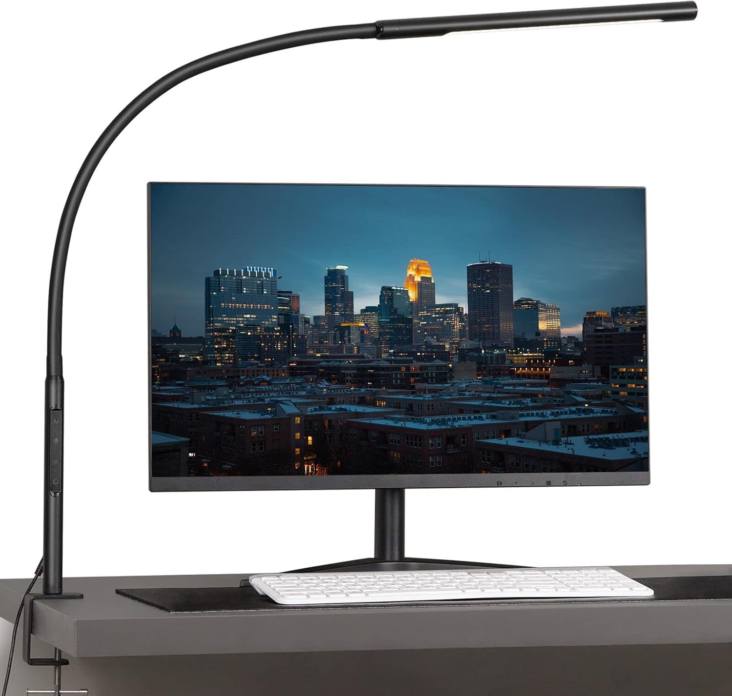 Desk Lamp, EyeCaring Desk Light, Gooseneck Lamp with Clamp, Adjustable