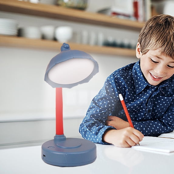 Desk Lamp for Home Office Dorm, Touch Desk Light with 3 Color Modes Flexible Gooseneck, Rechargeable, Dimmable Table Lamp with Pen Phone Holder, Eye-Caring Small Desk Lamps for Bedroom Reading
