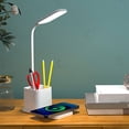 thumbnail image 1 of Desk Lamp for Home Office, LED Desk Light with USB C+A Charging Ports, Wireless Charger, 15W Stepless Dimming Reading Light Timer, Touch Bedside Table Lamp for College Dorm Room, 1 of 6