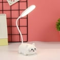 thumbnail image 1 of Desk Lamp, KidsLED Eye Protection Desk Lamp, USB Rechargeable Wireless Charging Cartoon Toy Lamp Flexible Gooseneck Portable Dormitory Gift, White, 1 of 5