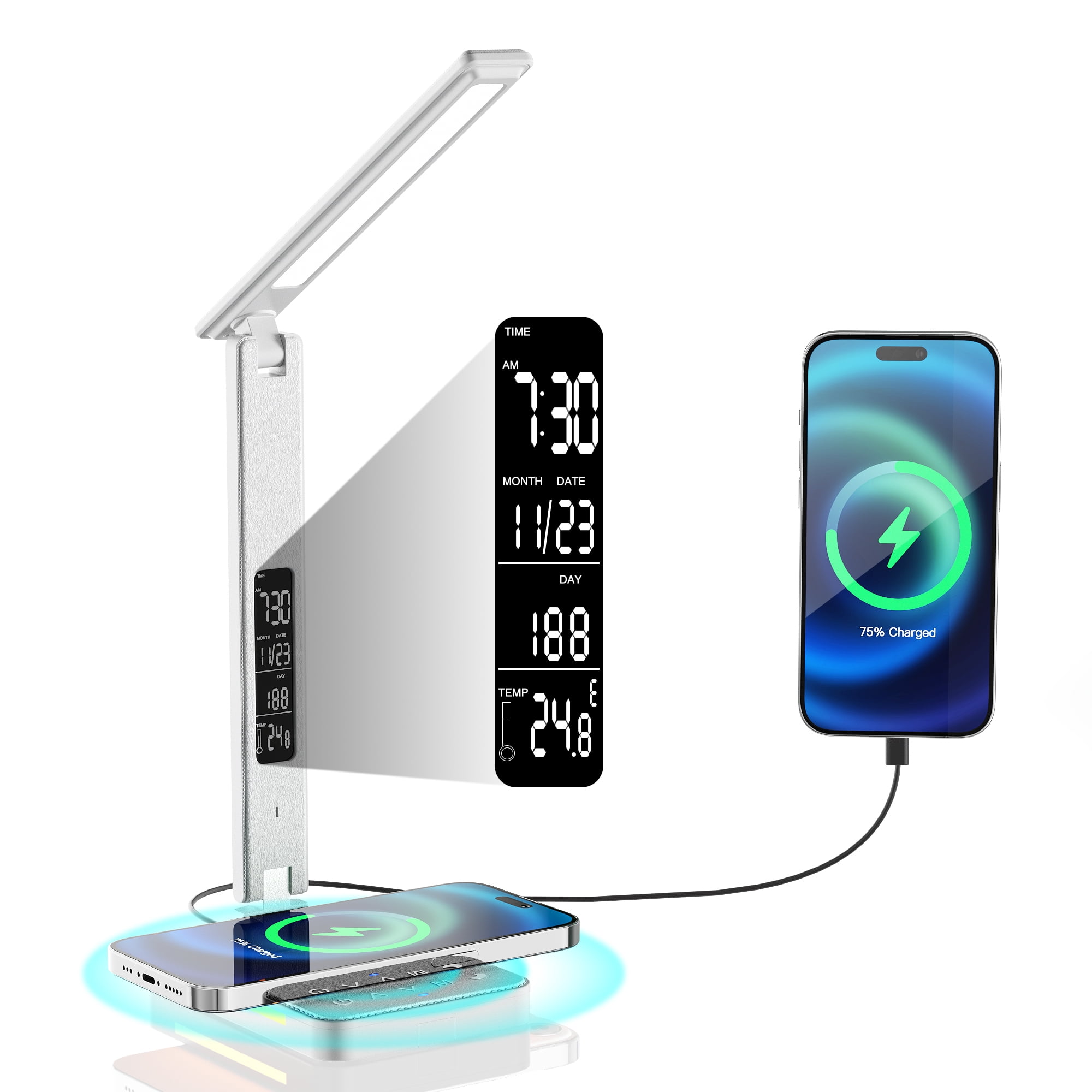 Smart lamp online with wireless charging