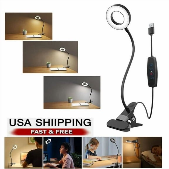 Desk Lamp Led Reading Lamp Clip On Light For Home Office Studying Working Makeup