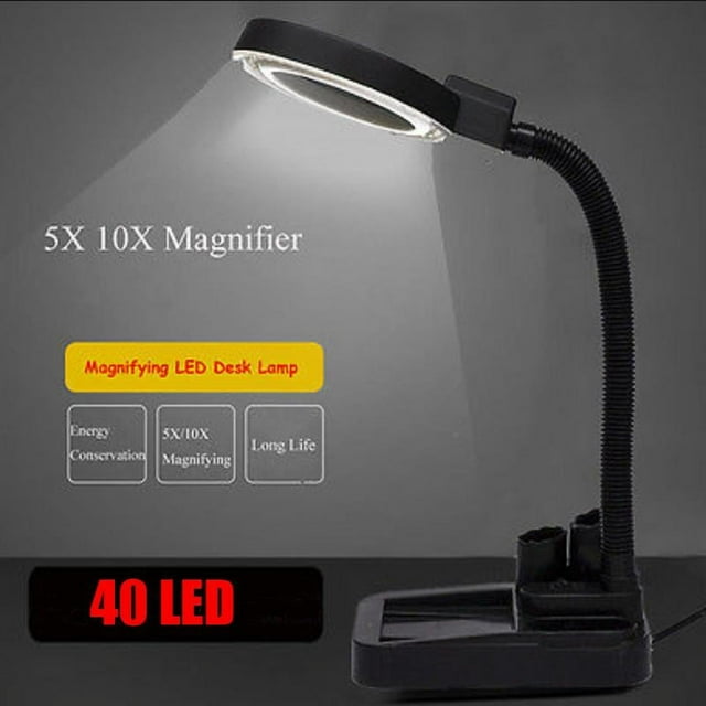 Desk Lamp Magnifying Crafts Glass Desk Lamp 5X 10X Magnifier With 40 LED Lights Practical, Magnifying Crafts Glass Desk Lamp