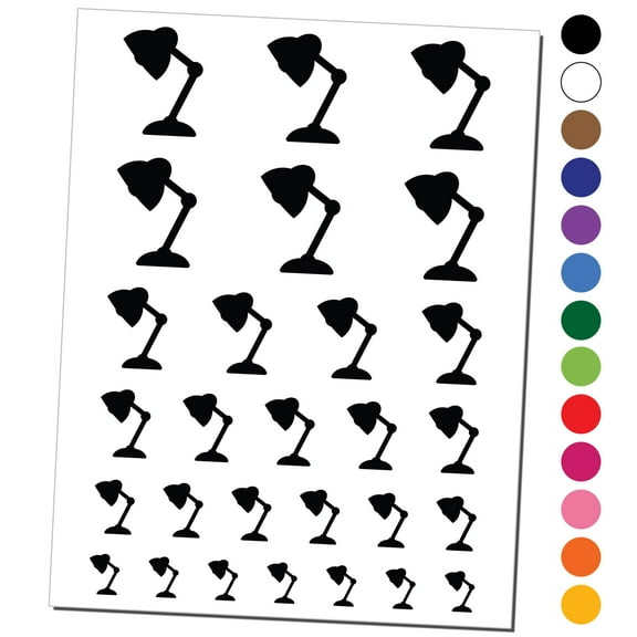 Desk Lamp Water Resistant Temporary Tattoo Set Fake Body Art Collection - Light Pink