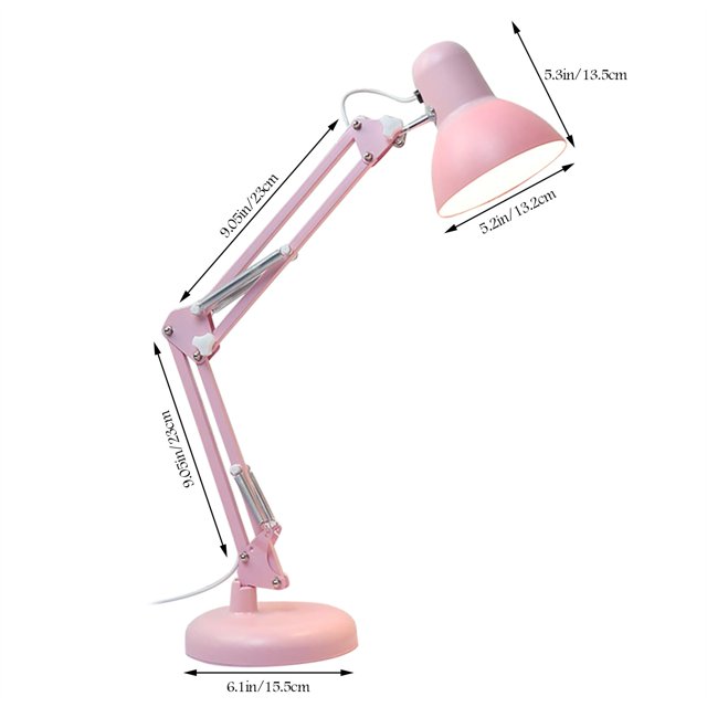 Desk Lamp With Lever Dimmable For USB Reading Lighting Foldable Warm