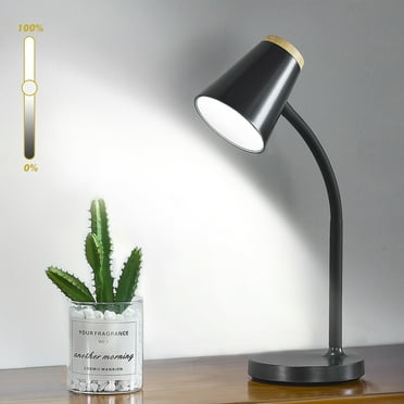 NATYSWAN Desk Lamp for College Dorm Room,Black Touch Reading Lights 3 Way Dimmable,Adjustable Flexible Gooseneck Table Lamp for Bedroom Nightstand