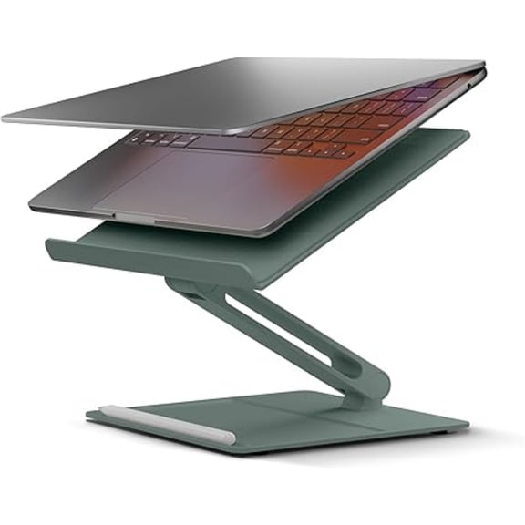 Desk Laptop Stand Height Adjustable Ergonomic Computer Stand (Slate Green)