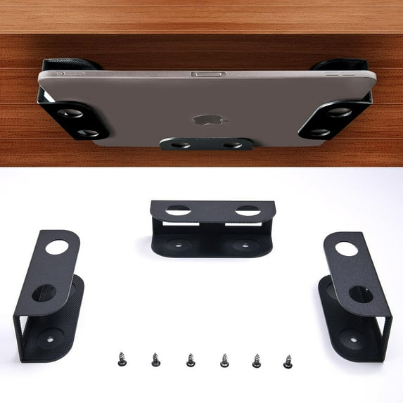 Under Desk Laptop Storage Mount, Metal Device Holder, for Devices Up to ...