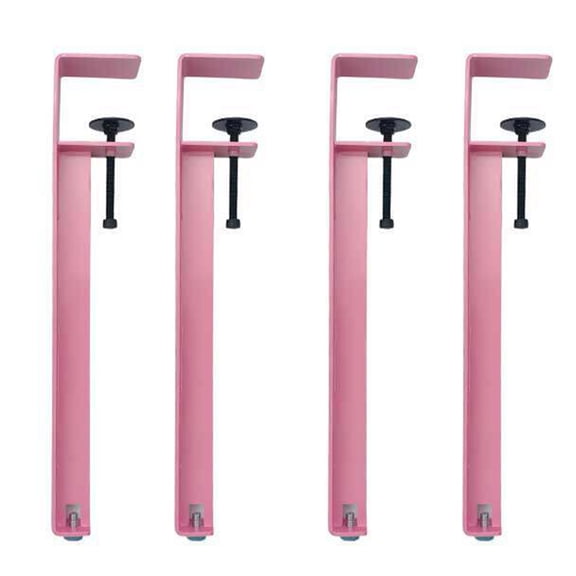 Desk Legs Adjustable Table Clamp Legs for DIY Furniture F Shape Dining Desk Legs with Telescopic Bar Design No Required Set of 4 with Floor Protectors, 40cm