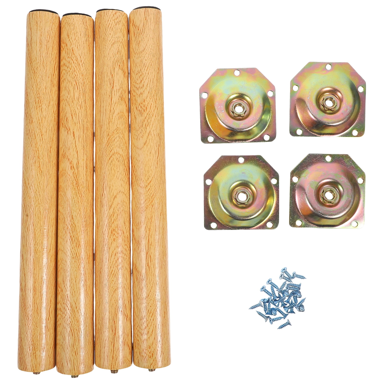 Desk Legs An Fittings Solid Wood Table Work Accessories Wooden Bun Feet