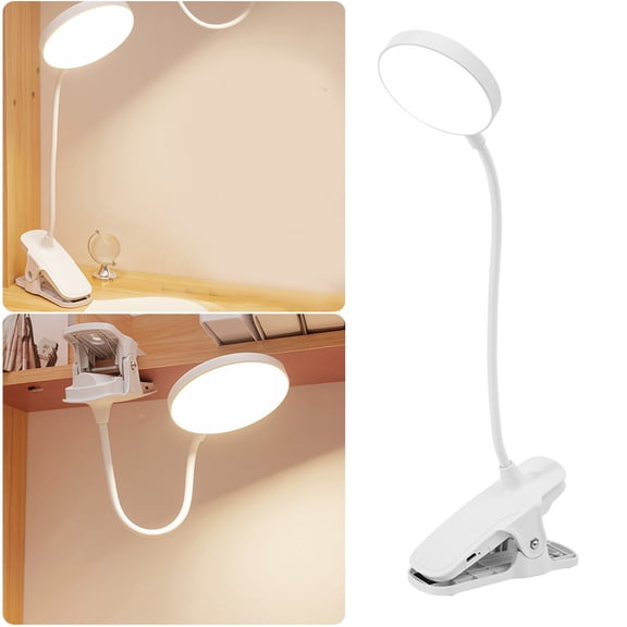 Desk Light,3600mAh Battery Operated Light,3 Brightness Clip on Reading Lamp,36 LED Desk Lamp with Clamp,Rechargeable Lamps Cordless Lamps, Reading Lights for Books in Bed,Table
