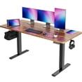 thumbnail image 1 of Amadwell 63" Electric Height Adjustable Standing Desk, 27.6" Deep Work Table with Cable Management, Home Office Desk, 1 of 9