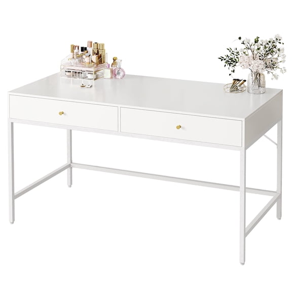 Amadwell Vanity Desk with Drawers, 47 inch Computer Desk, Vanity Dressing Table with Storage, for Bedroom