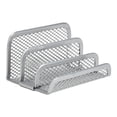 thumbnail image 1 of Desk Mail Organizer,Small Letter Sorter File Holder with 3 Vertical Upright Metal Mesh Compartments,Durable Mails Paper Business Card Organizer for Document, Filing, Folders,1Pc(Silver,3.7x2.3x2"), 1 of 9